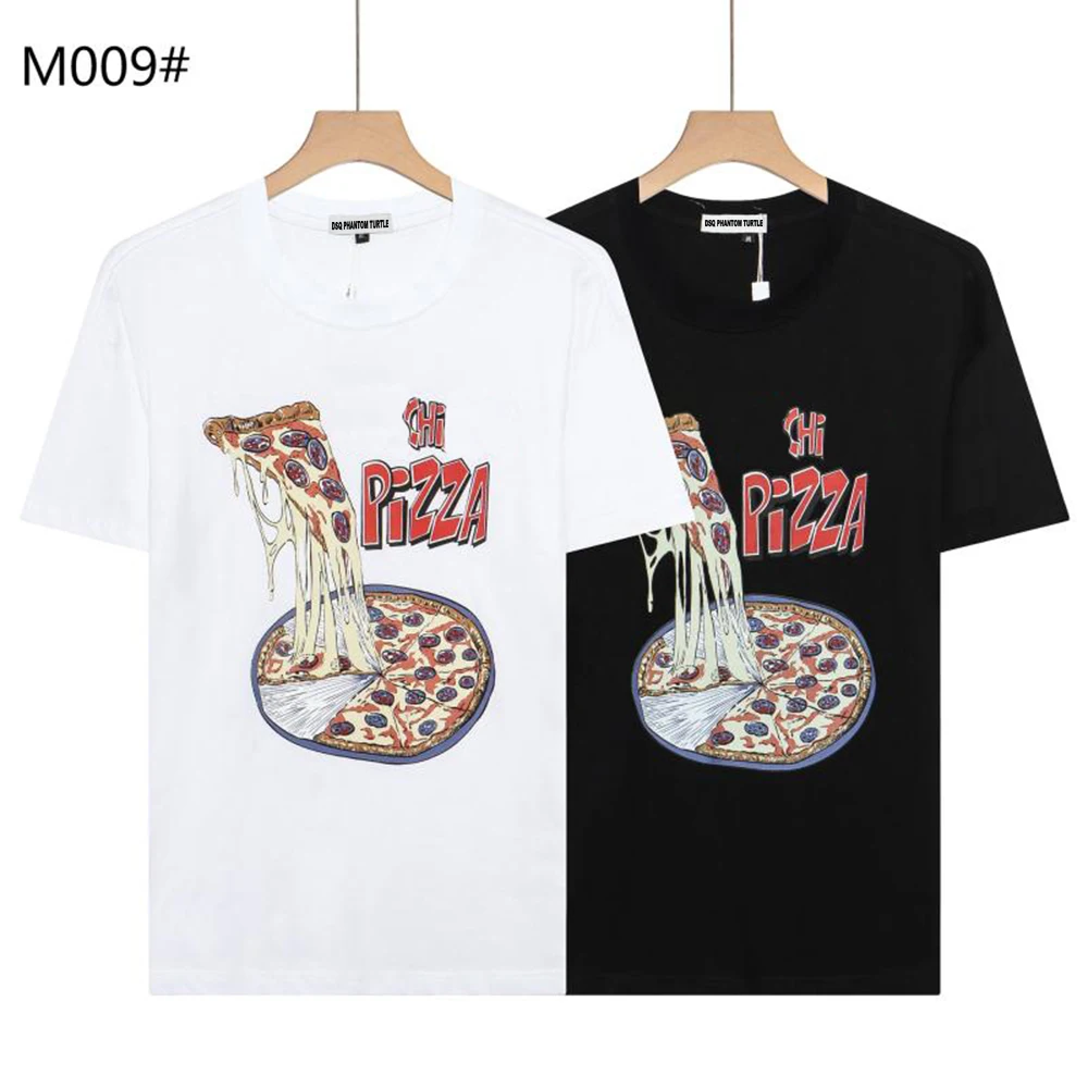 

DSQ PHANTOM TURTLE Men's Short Sleeve Logo Series Graphic T-Shirt Men Fashion Print Cotton Tees Breathable Quality Tops M009
