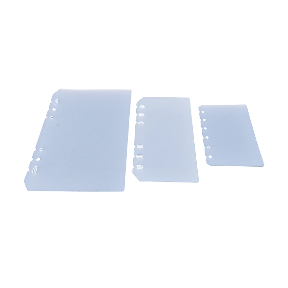 

1pcs Loose Leaf Spiral Notebook Organizer Bookmark Ruler Storage Card Bag Ruler A5/A6/A7 PVC Frosted Planner Agenda For 6 Holes