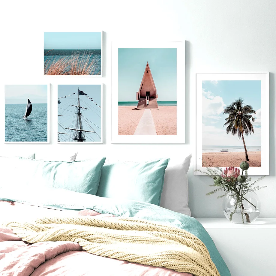 

Banner The mast Sea Surface Sailboat HD Wall Art Canvas Painting Nordic Posters And Prints Wall Pictures For Living Room Decor