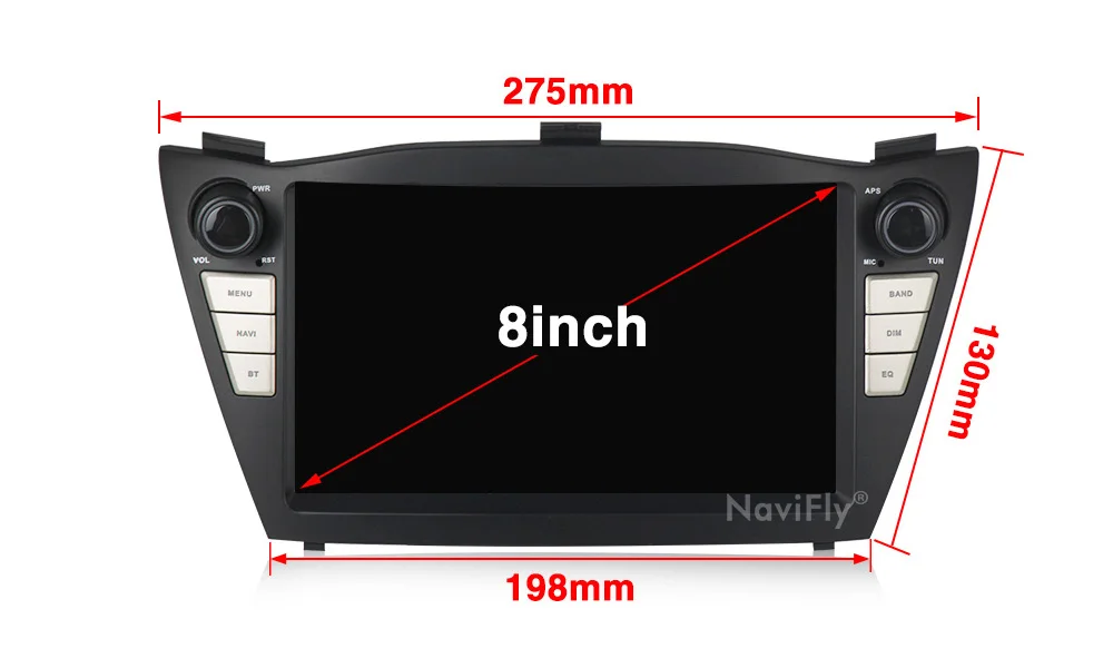 NaviFly " Android 9 автомобильный мультимедийный плеер для hyundai IX35 TUCSON 2009 2010- Wifi RDS gps Navi 2+ 32G hd-навигатор для автомобиля BT