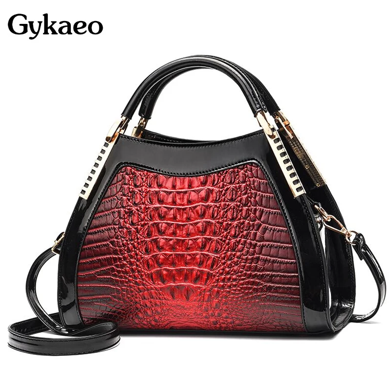 Gykaeo New Luxury Handbags Women Bags Designer Fashion Crocodile Pattern Shoulder Bag Ladies Party Messenger Bags Bolsa Feminina