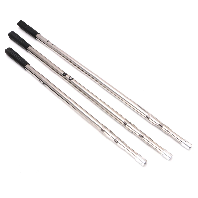 

1.5/1.7/1.9m Durable Stainless steel Silver Head Prong Harpoon Spear Rod Fish Dip Net Telescopic Bar Pole fishing Supplies
