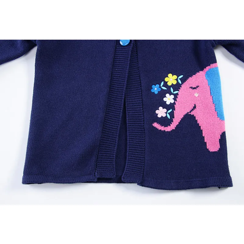 Осень зима трикотажный свитер для девочек кардиган брендовый одежда Downy 2 7 лет|girls
