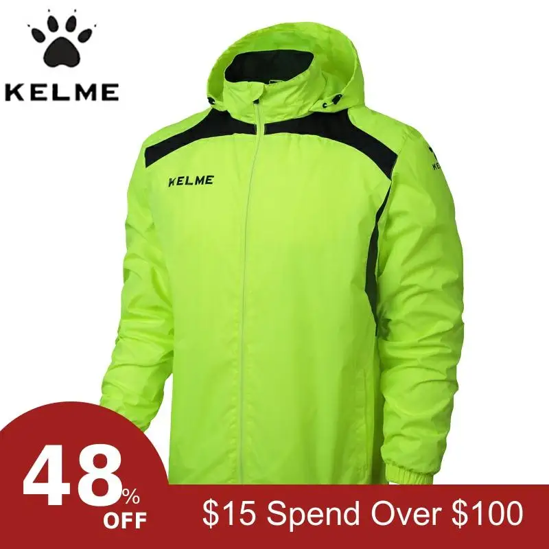 KELME, Спортивная Мужская Детская футбольная майка, куртка для бега, тренировочная куртка для упражнений, ветрозащитная одежда, пальто K15S605