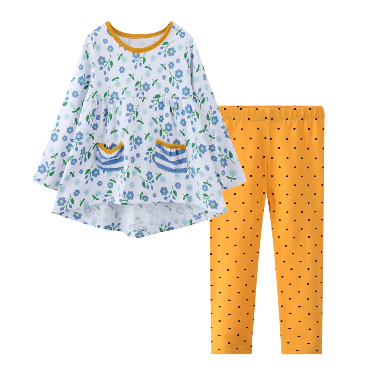 

Kids Girls Autumn Winter Long Sleeve T-shirt Leggings Suit Casual Outfits Sets Loungewear