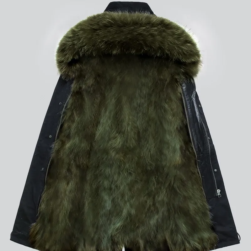 2020 большой размер 5XL Мужское пальто из натурального меха енота зимнее с большим