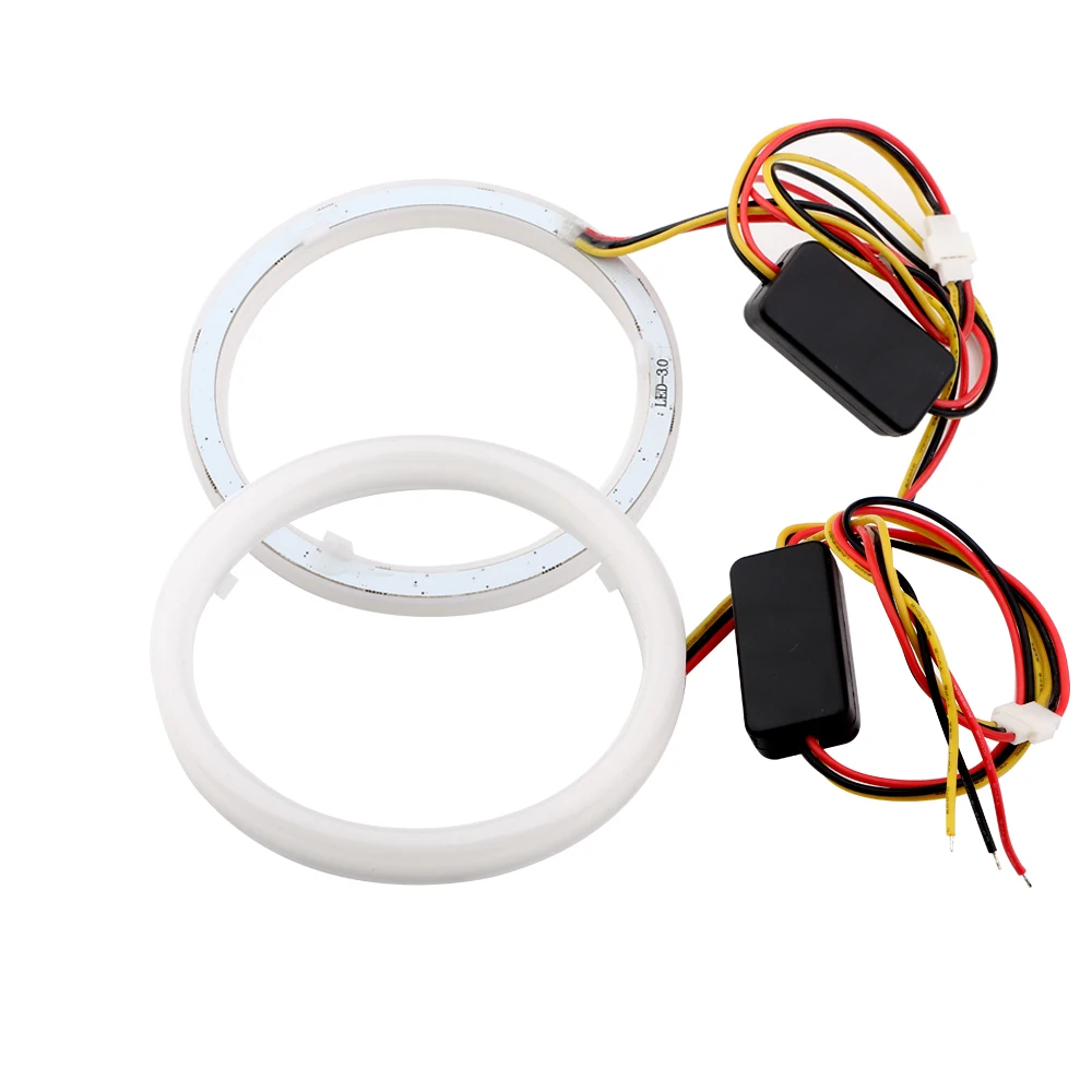 6X 12VDC молочно-белый и желтый 80 мм 25SMD 95 мм 30 SMD Ангельские глазки Led гало кольца авто DRL 60/70/80/90/95/100/110/120 мм