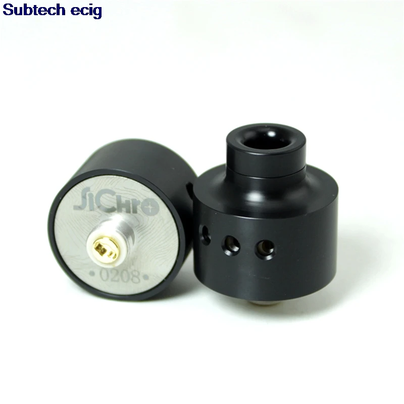 

New arrival Sichr+ RDA Replaceable Tank 3 Air holes Pom cap 22MM Gold Plated Deck PEEK insulators Electronic Cigarette RDA RBA