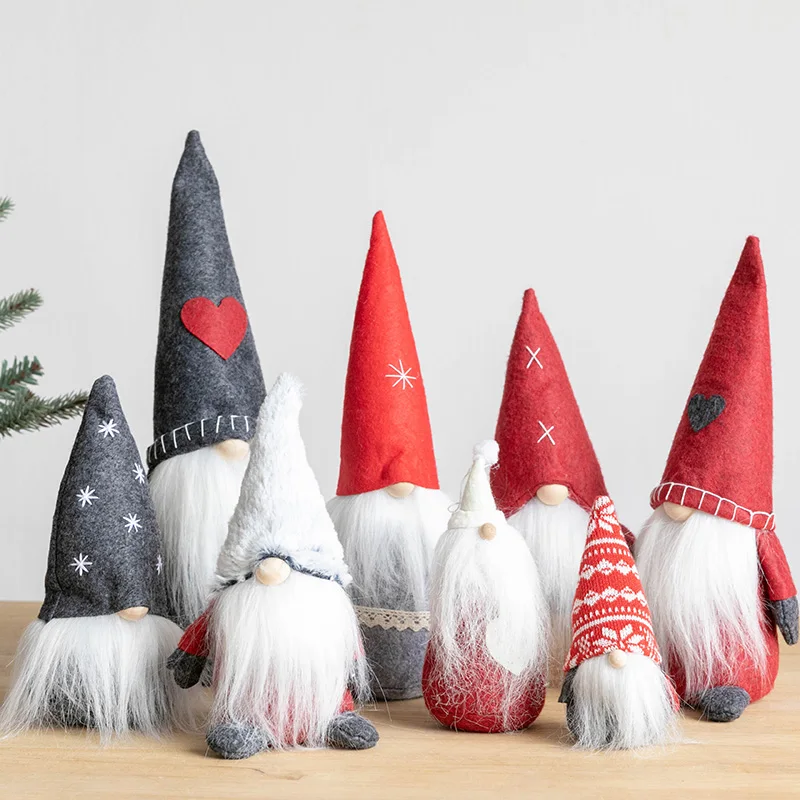 

Christmas Tree Ornaments Baby Room Kit Desk Small Ornaments Aesthetic Nordic Felt Santa Claus Natal Bedroom Accessories ZZ50XX