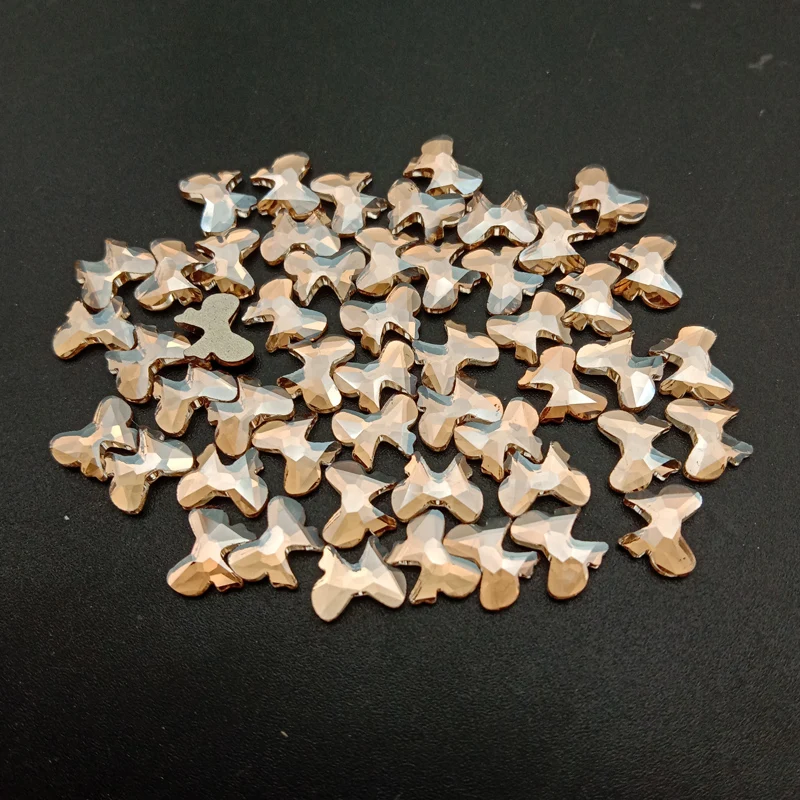 

Champagne 1440pcs/pack Wholesale Nail Art Rhinestones Flat Shaped Teardrop Rectangle Glass Stons For 3D Nails Decoration