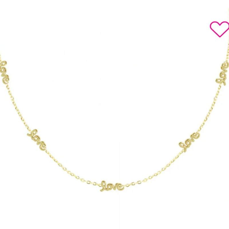 

High End Stainless Steel Jewelry Love Letters Pendant Necklace For Women