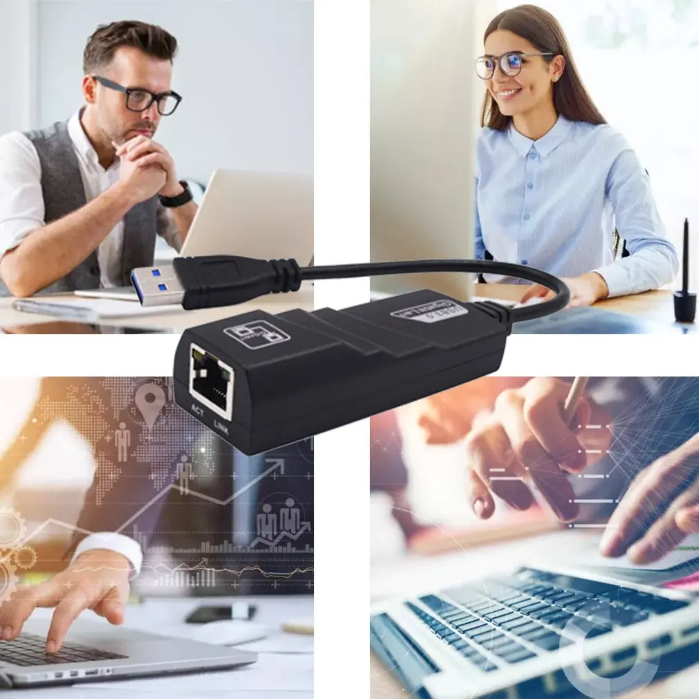 

USB 3,0 Gigabit LAN USB 3,0 к RJ45 Gigabit Ethernet адаптер 10/100/1000 Мбит/с от компьютера к маршрутизатору сетевой адаптер