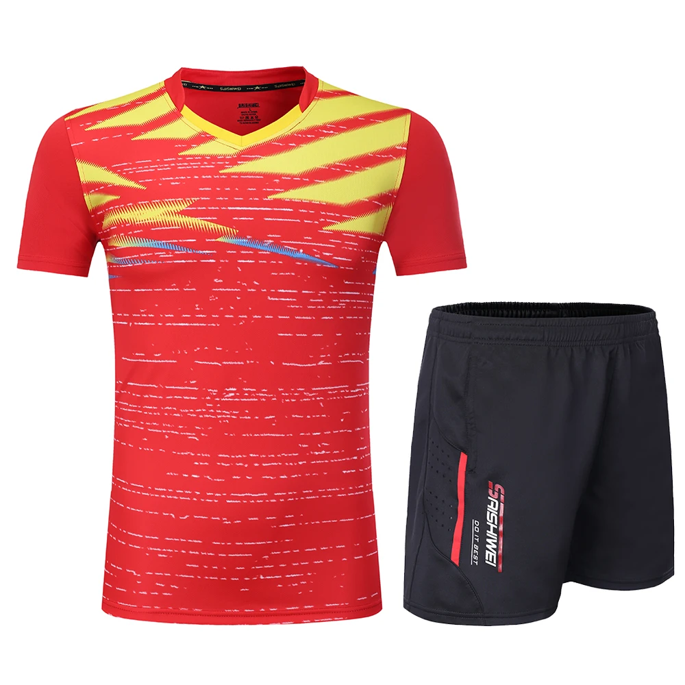 Новинка! Быстросохнущие Бадминтон футболка для мужчин/женщин спортивные рубашки