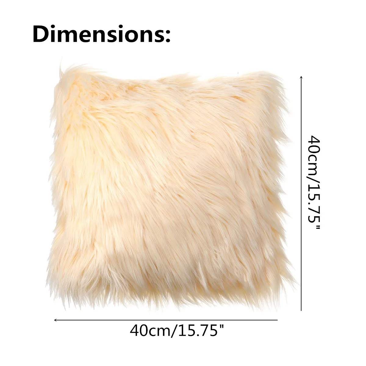 

5 Colors Nordic Plush Pillowcase Fluffy Pillow Wool Cushions Ins Sofa Bed Fur Cushion Cover Pillows Princess Room Pillowcase