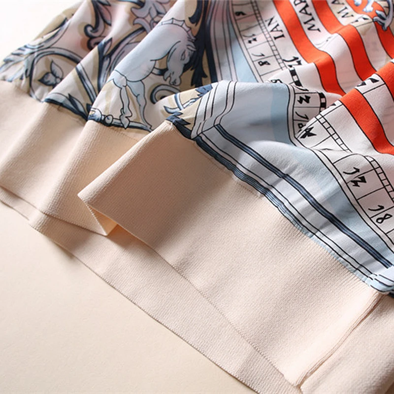 100% шелк Женская свободная футболка с принтом созвездия Высококачественная