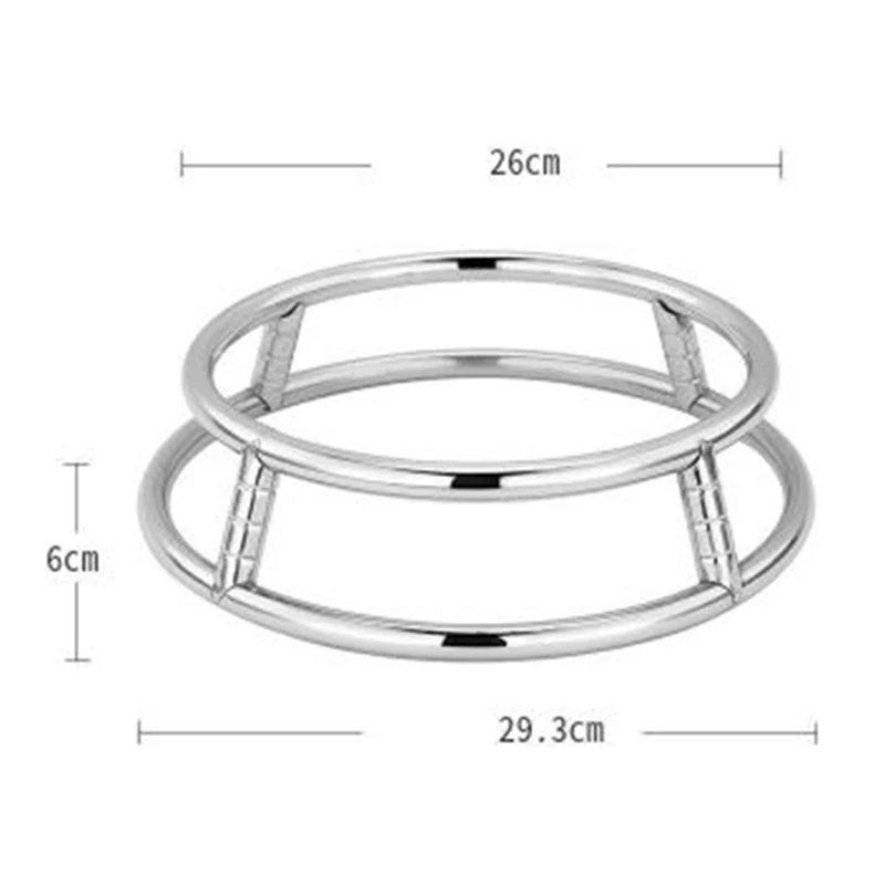 

3-Piece Set Thick Wok Rack Household Round Stainless Steel Rack Double Insulation Anti-Scalding Kitchen Tools