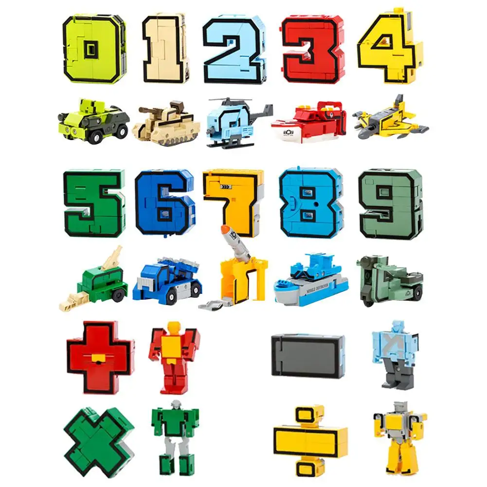 Шт. головоломки игрушки команда номер робот цифровой деформации дошкольного