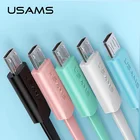 Кабель Micro USB USAMS, 1,2 м, 2 А, быстрая зарядка, USB-кабель для передачи данных, плоский USB-кабель для планшетов Samsung, Xiaomi, Huawei, Android