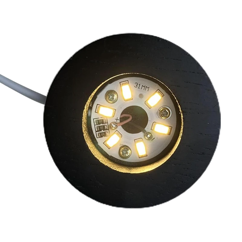 

Handmade Wooden LED Light Dispaly Base 3D Crystal Glass Resin Art Ornament Stand X6HE