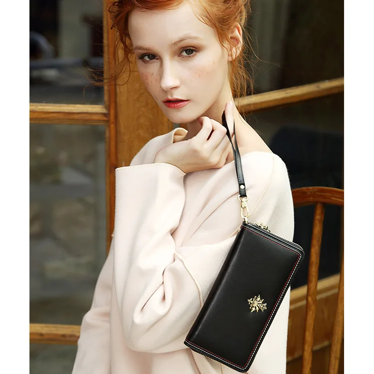 Кожаная сумка Новая мода мягкий кожаный женский кошелек простой темперамент