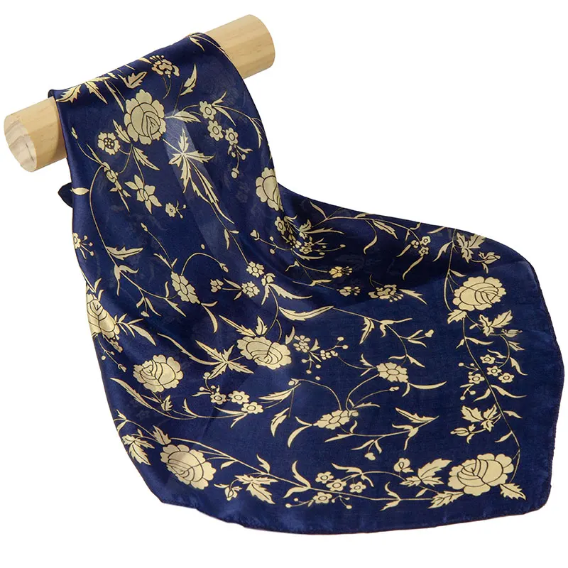 Шарф из натурального шелка Женская бандана женский шарф для волос Шелковый