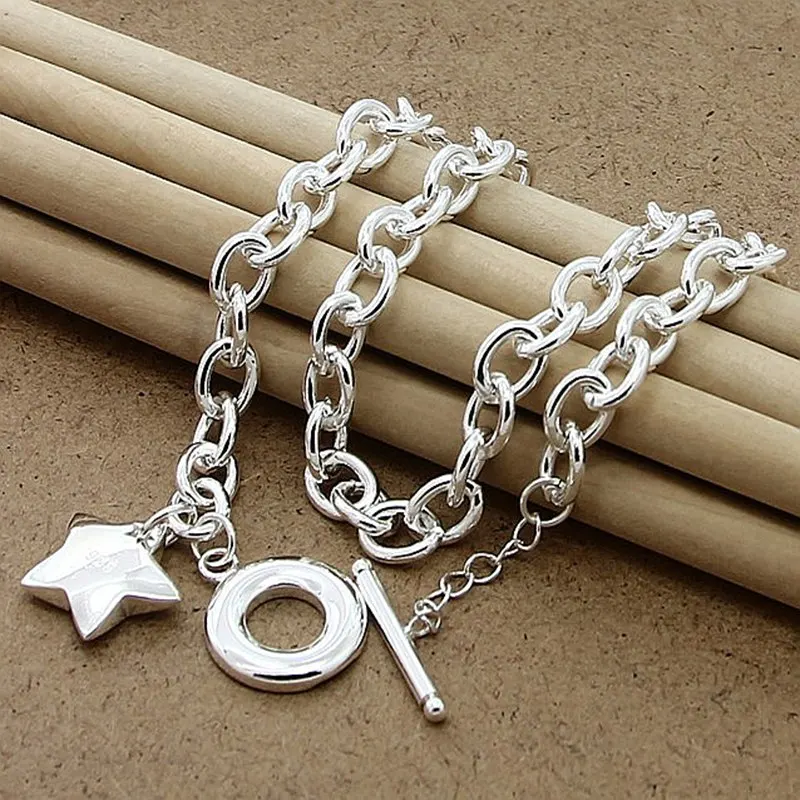 

BABYLLNT Brand New 925 Silver Jewelry Fashion Star Charm Necklaces & Pendants High Quality Fine Women Jewelry Gift