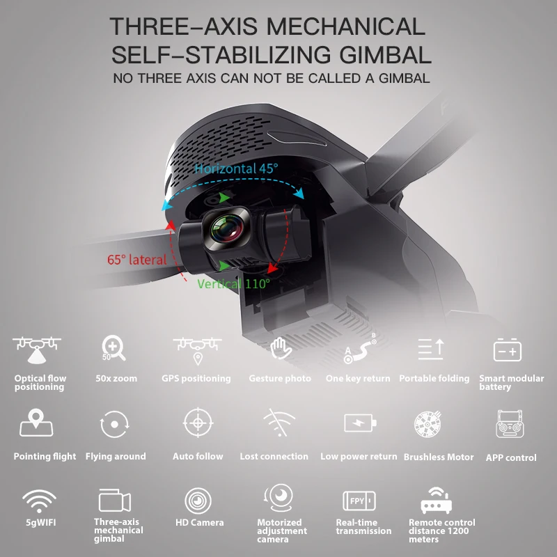 SG908 GPS беспилотные летательные аппараты с 4K HD Камера 3 осевому гидростабилизатору