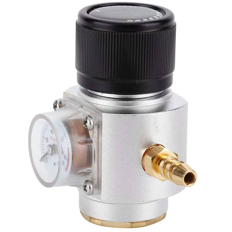 

Soda CO2 Mini Gas Regulator T21x4 Thread CO2 Charger Kit 0-90 PSI Cornelius Keg Charger for European Draft Beer Kegerator
