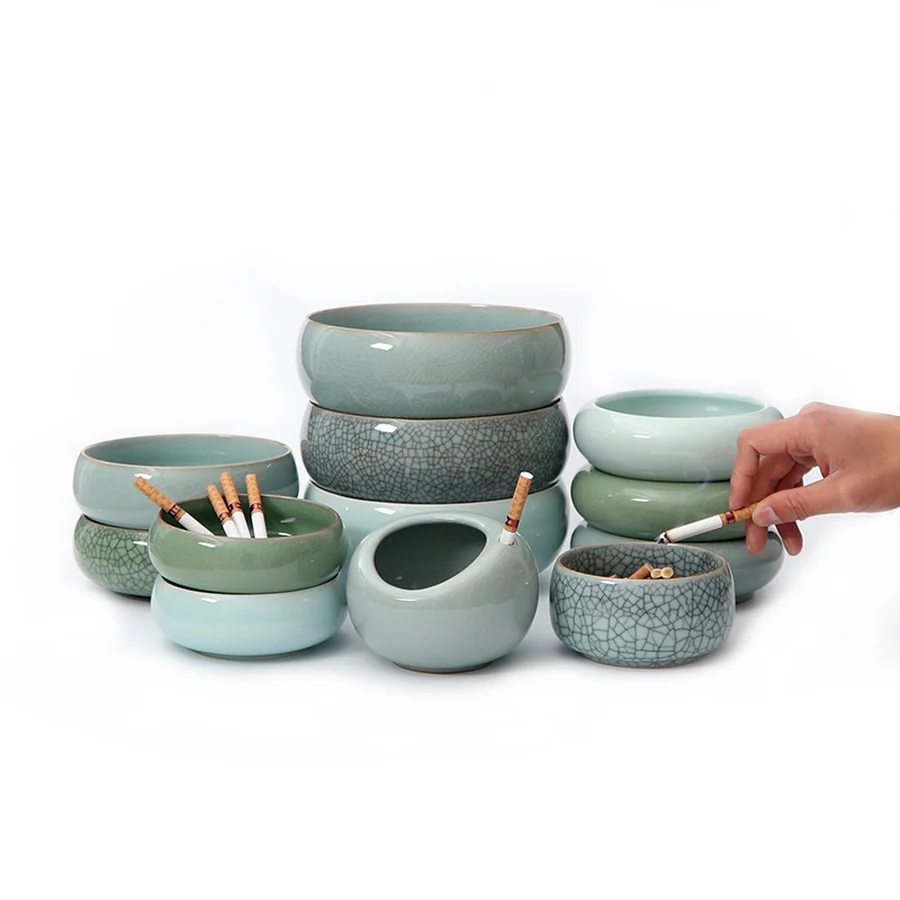 Глиняный фарфоровый стоячий стол пепельница для уличных сигарет Пепельница дома