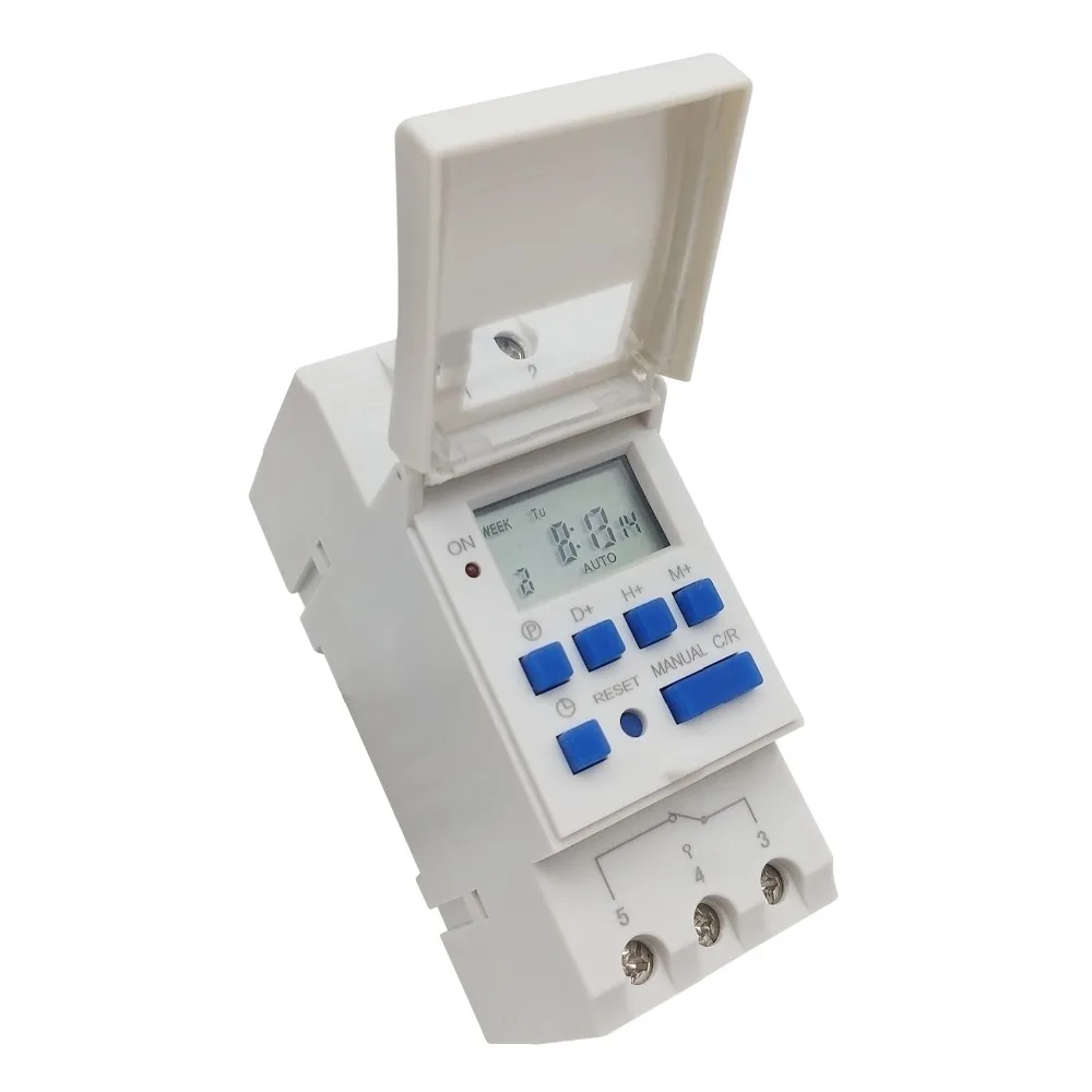 THC 15A 12V 24V 110V 220V Цифровой ЖК-дисплей недельный программируемый цифровой таймер переключатель реле времени