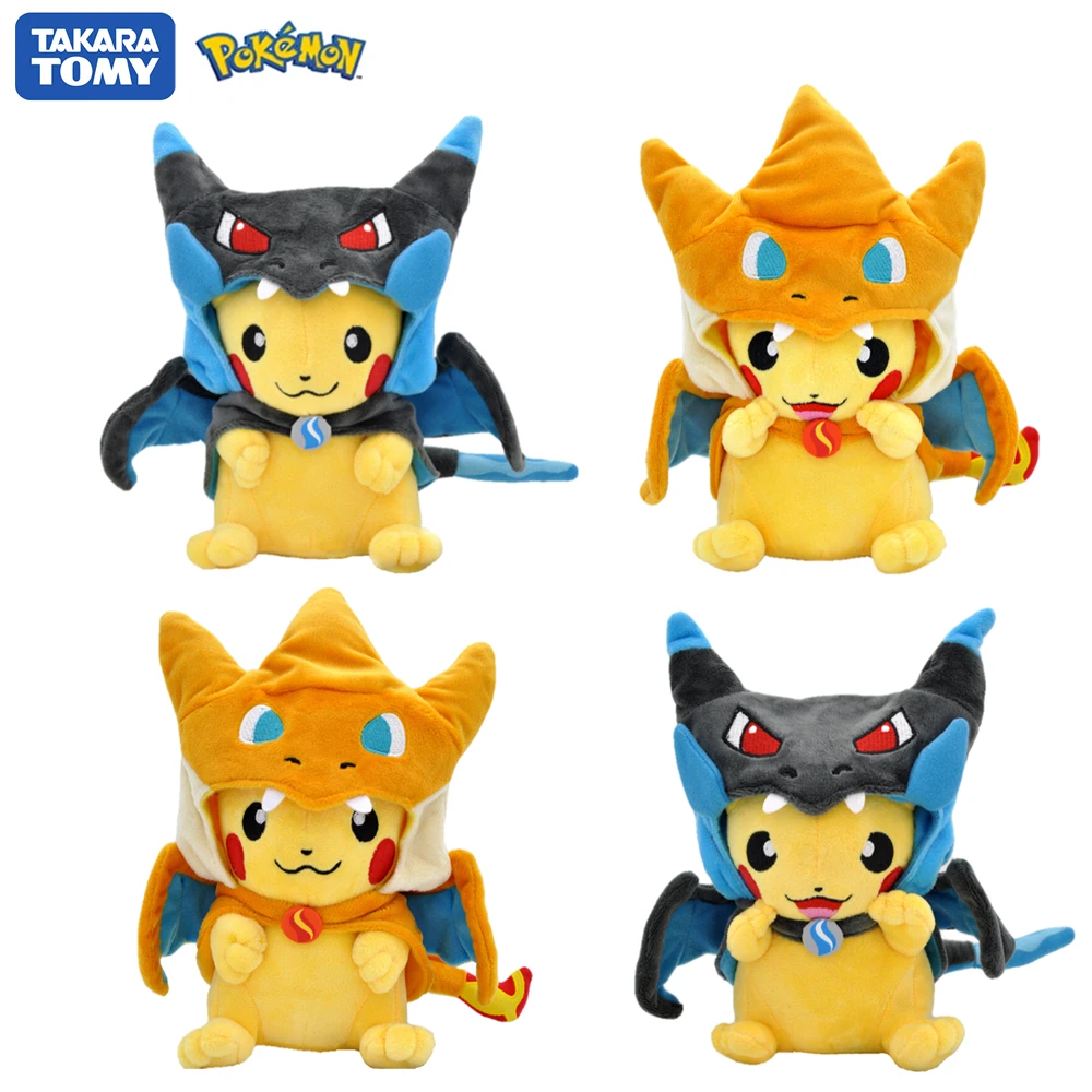 

22CM POKEMON Plush Toy Hat Dolls cosplay Pocket Monster Pikachu Game Poke Yellow Action Figure Model Anime Toy For Kids Gift