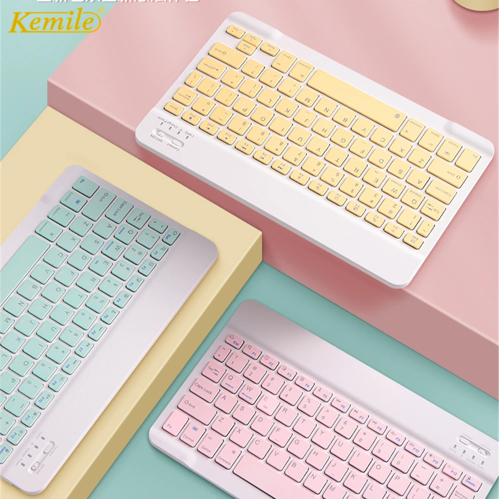 

Colorful Russian Spanish Keyboard mouse For Samsung Android Tablet For iPad 9.7 10.5 For samsung tablet Bluetooth mouse Keyboard