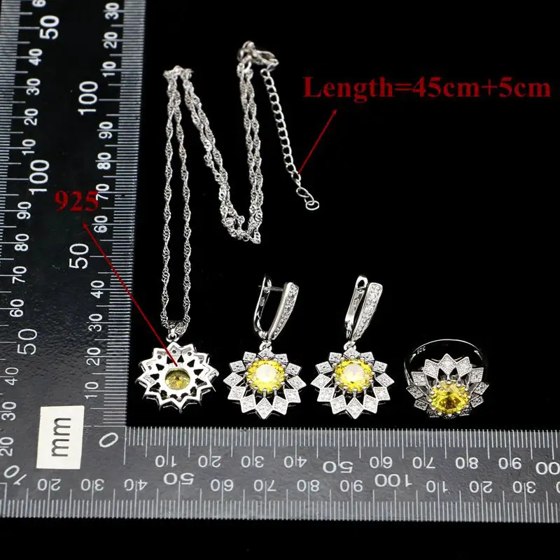 Комплект из колье серёг и кольца серебра 925 пробы|Ювелирные наборы| |