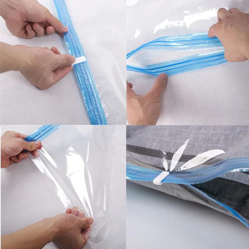 

Vacuum Bag Cloth Bedsheets Regement Home Organizer Transparent Border Foldable Organizer Seal Compressed Travel Saving Space bag