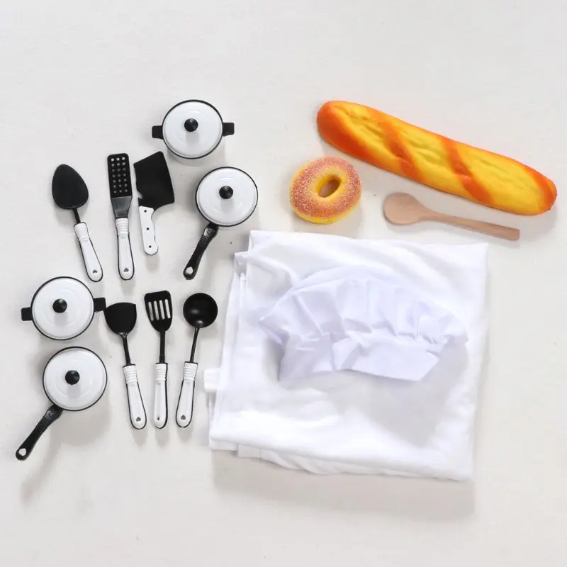 

Baby Photography Props Little Chef Hat White Stretch Wrap Little Cook Creative Props Newborn Photography Accessories