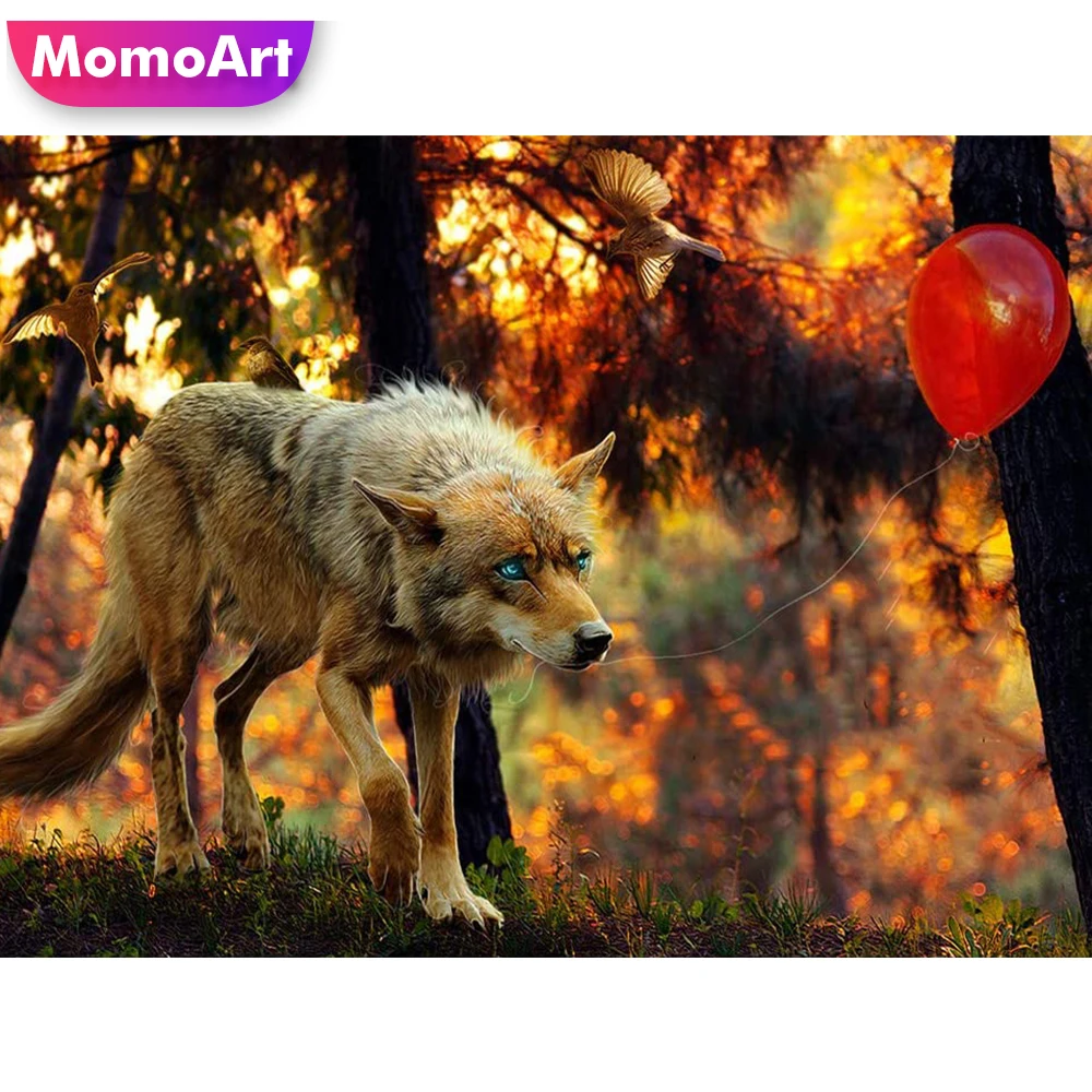 MomoArt искусство животные полная вышивка квадратная Алмазная воздушный шар