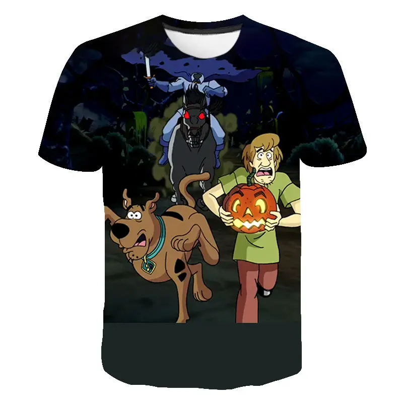 

New Summer Short Sleeve Scooby Doo 3D Printed T Shirt Boy Girl Kids Fashion Streetwear Men Women Children Cool Tops Tee