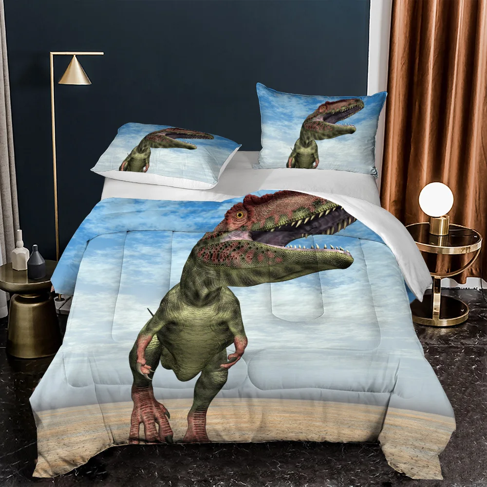 

3D Print Duvet Down Cotton Comforter Set Jurassic Dinosaurs Series Summer Quilt Queen Size Thick Quilting Blanket Bedding Quilt