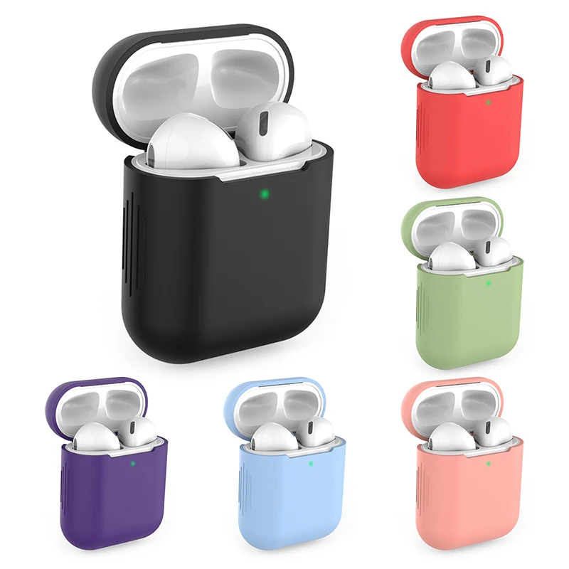 Silicone Earphone Cases For Airpods 1/2 Wireless Cover Protective Case Apple Air Pods | Электроника