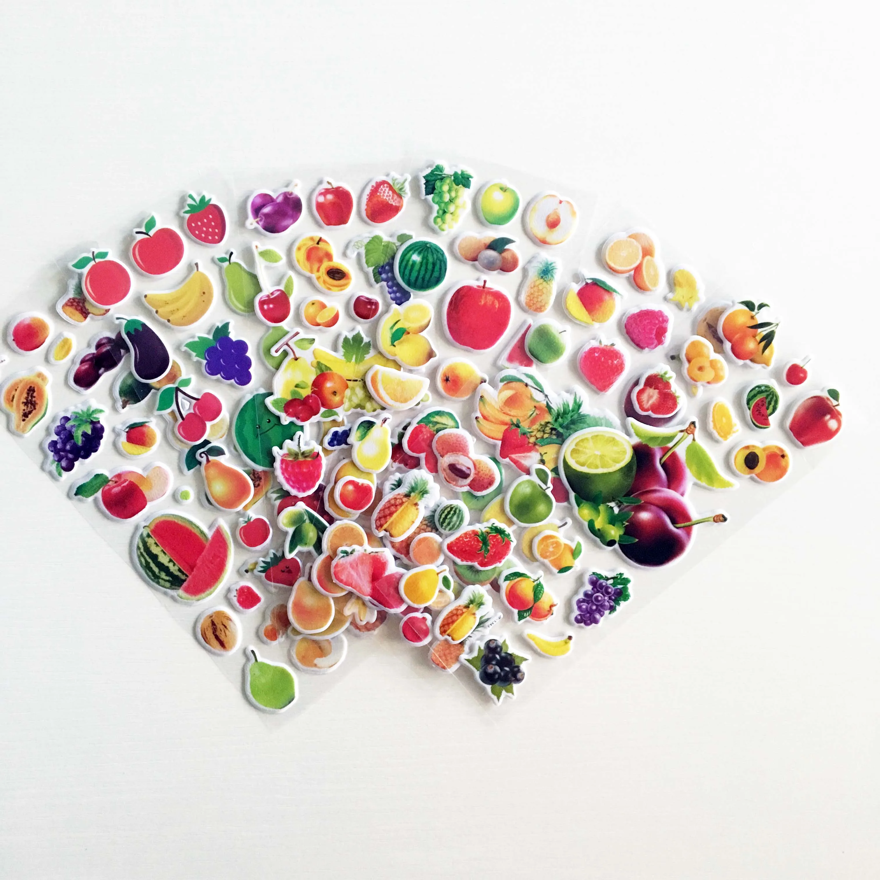 6 шт. фруктов 3D наклейки детская одежда для мальчиков и девочек ПВХ выпуклые