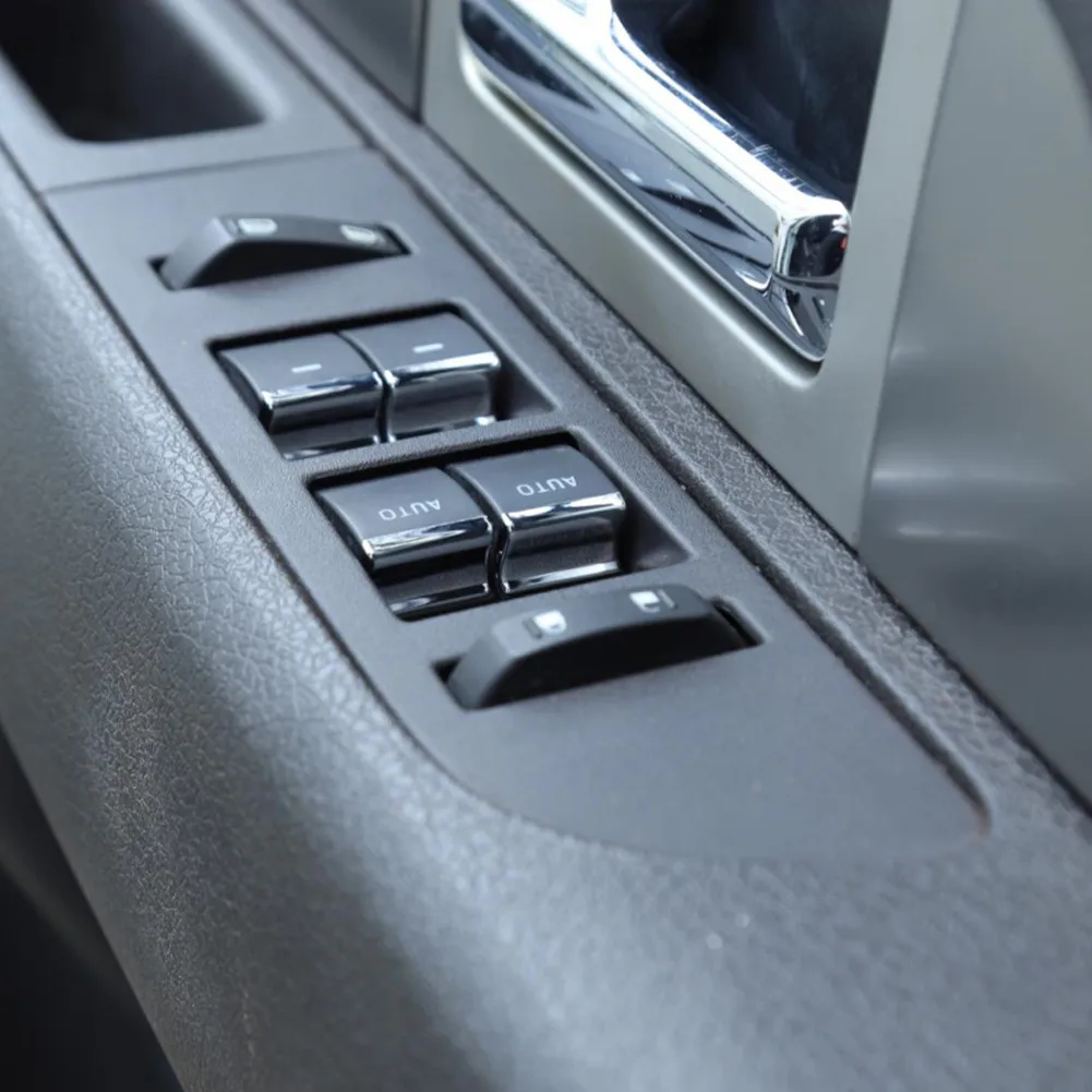 

Car Window Button Decoration Cover Trim Stickers Interior Accessories For Ford F-150 2009-2014 Car Interior Styling