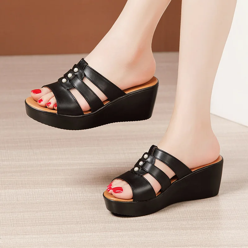 

Wedges Heel Sandals Women Summer Thick Bottom Platform Open Toe Sandals Ladies Footwear Peep Toe