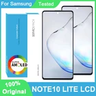 100% Оригинальный 6,7 ''AMOLED дисплей для Samsung Galaxy Note 10 Lite N770F ЖК сенсорный экран дигитайзер в сборе запасные части