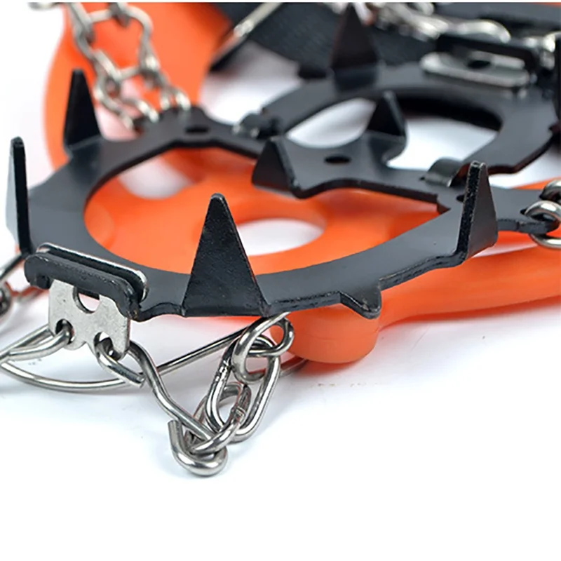 Ледяные Шипы скобы снежные захваты для обуви Нескользящие 12 шипов безопасная