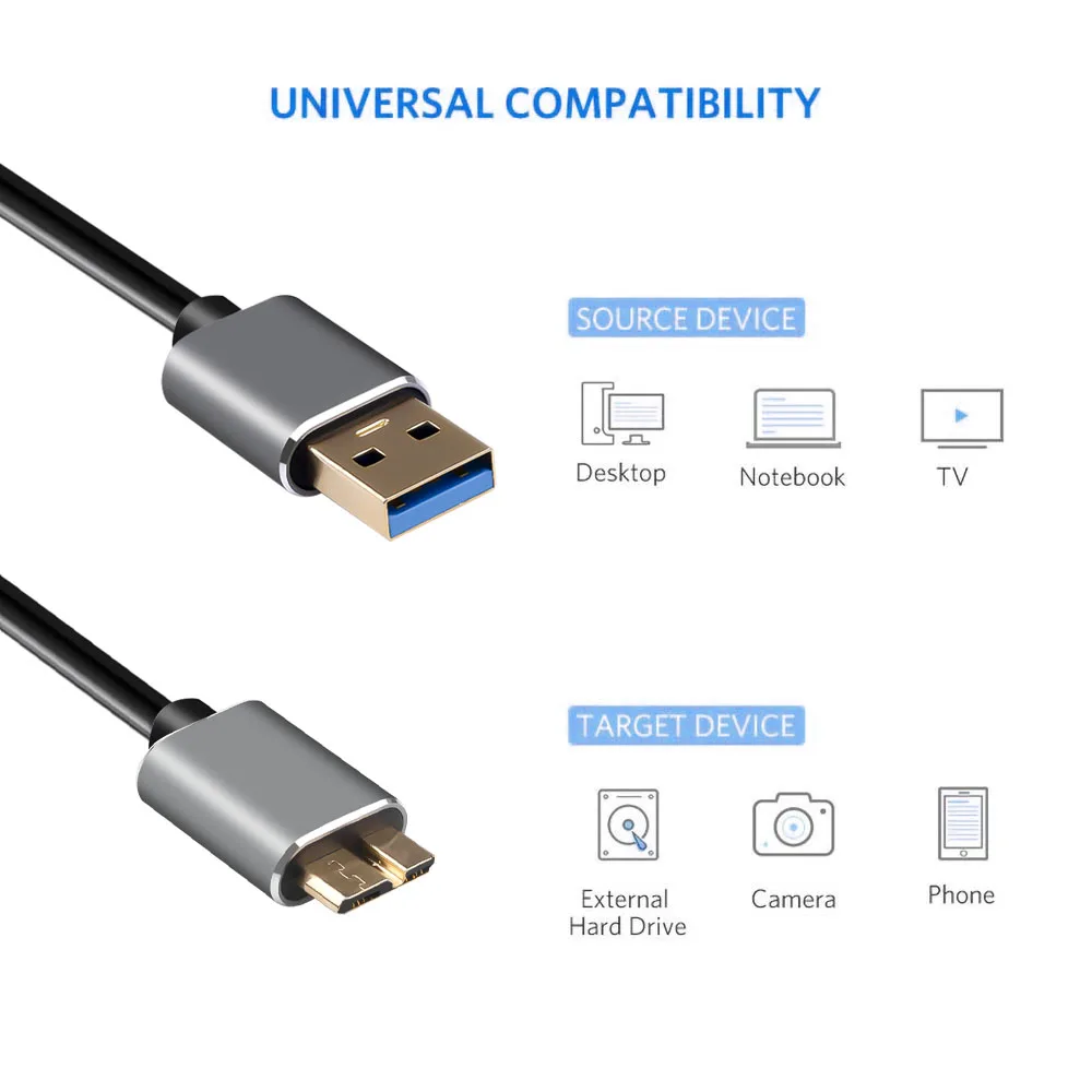 Kebidu Micro USB 3 0 кабель 2.1A 4 8 Гбит/с 1 м для быстрой зарядки и передачи данных шнур