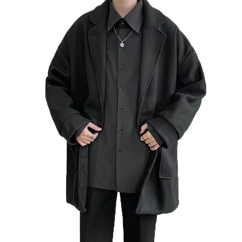 

New Style Spring Coat Male STUDENT'S Korean-style Trend MEN'S Overcoat Mid-length Jacket Handsome Tops Autumn Clothes