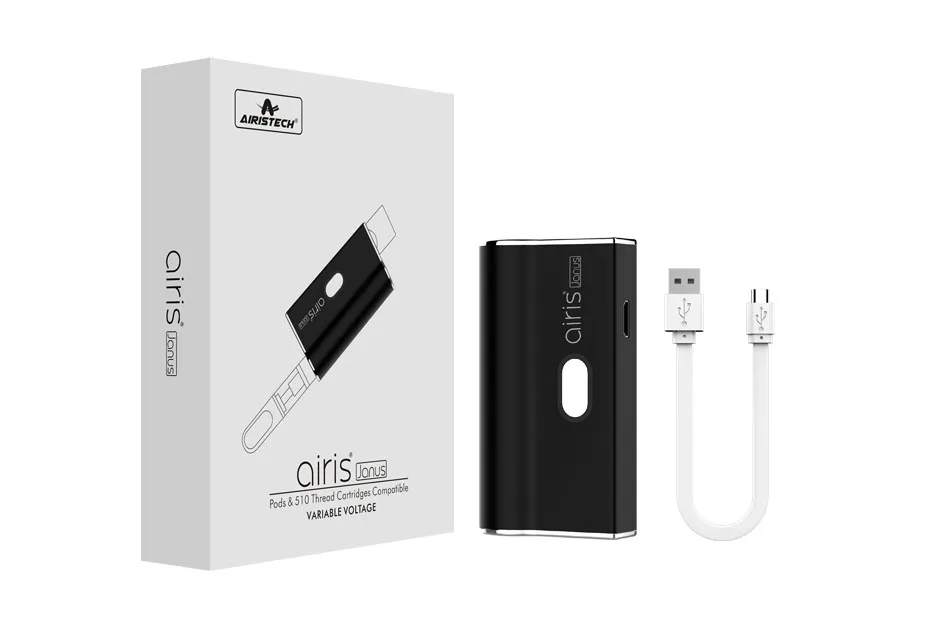 Новинка! AIRISTECH Airis Janus 2в1 испаритель батарея для вейпа для Nic солевой стручок и 510 резьбовой картридж CBD система управления напряжением