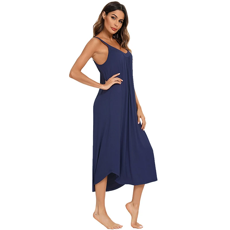 

Female Nightgown New Summer Women's Pajamas Sexy Spaghetti Strap Nightgown Sleeveless Sleepwear Sexy Underwear robe femme