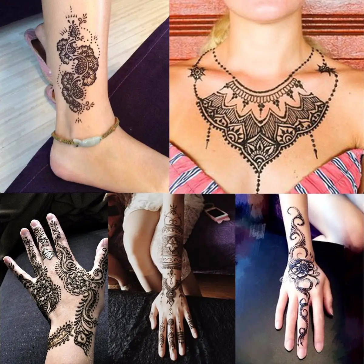 

Complete Painting Tattoo Set Indian Natural Henna Tattoo Paste Stickers Temporary Waterproof Tattoo Kit Body Paint Mehandi Ink