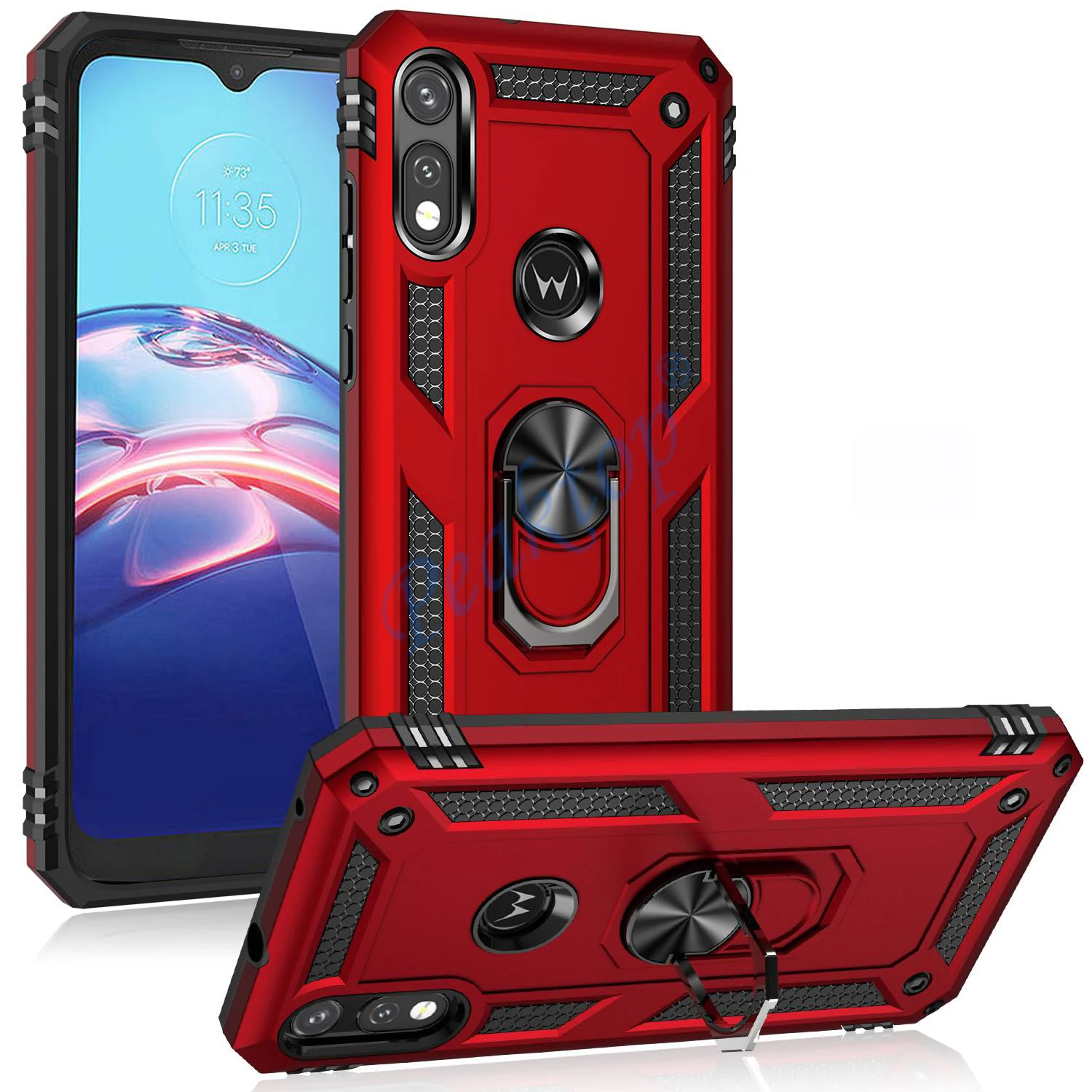 

Бронированный противоударный чехол для Motorola Moto E 2020 E(2020) прочный военный защитный магнитный автомобильный держатель Чехол с кольцом